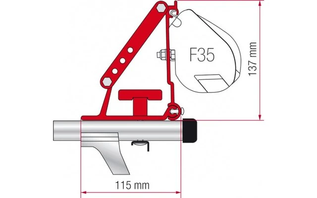 Fiamma Halterung Kit Auto F35 Pro Dachmontage 3 Fiamma Halterung Kit Auto F35 Pro Dachmontage