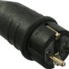 Schutzkontakt-Stecker Vollgummi