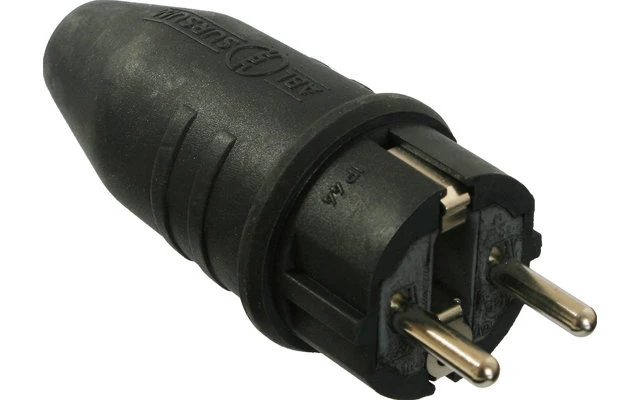 Schutzkontakt-Stecker Vollgummi 3 Schutzkontakt-Stecker Vollgummi