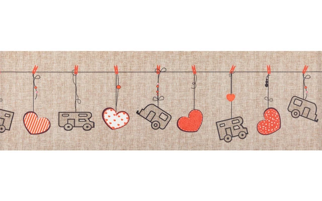 Arisol Teppich-Läufer Herzmotiv Beige 4 Arisol Teppich-Läufer Herzmotiv Beige – Bild 2