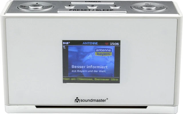 Soundmaster UR240WE DAB+/UKW Uhrenradio Mit Farbdisplay Weiß 5 Soundmaster UR240WE DAB+/UKW Uhrenradio Mit Farbdisplay Weiß – Bild 3