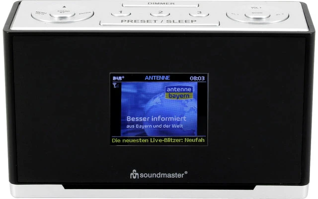Soundmaster UR240WE DAB+/UKW Uhrenradio Mit Farbdisplay Weiß 4 Soundmaster UR240WE DAB+/UKW Uhrenradio Mit Farbdisplay Weiß – Bild 2