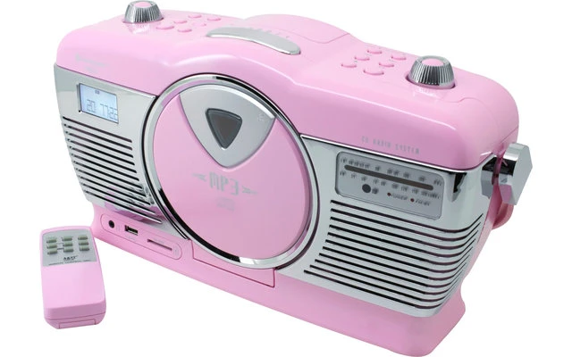 Soundmaster RCD1350PI UKW Akku-Radio Pink 4 Soundmaster RCD1350PI UKW Akku-Radio Pink – Bild 2