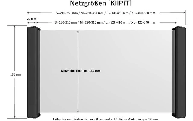 KiiPiT Stauraumnetz Inkl. Montageset S 170 - 210 Mm 3 KiiPiT Stauraumnetz Inkl. Montageset S 170 - 210 Mm