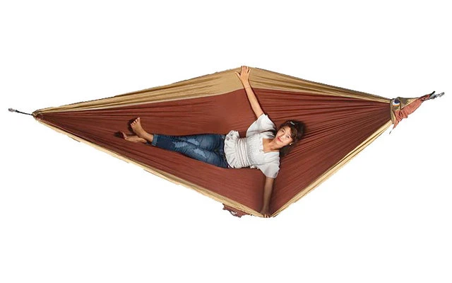 Ticket To The Moon King Size Hammock Hängematte - Burgundy/Dark Yellow 4 Ticket To The Moon King Size Hammock Hängematte - Burgundy/Dark Yellow – Bild 2