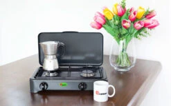 CF Parker 2-flammiger Gaskocher Ohne Zündsicherung Anthrazit -Haus & Outdoor 397965 2906040