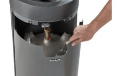 Enders Nova LED L Heizstrahler / Flammenspiel Taupe / Gold -Haus & Outdoor 409434 2977509