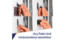 Silwy® Smart Magnet-Pins Inkl. Metall Nano Gel Pads Weiss -Haus & Outdoor 435408 3102506