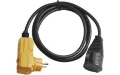Brennenstuhl Schutzadapterleitung FI Stecker Und Kupplung Schwarz 2m