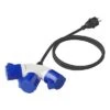 PAT Adapterkabel 150 Cm 3 X 2,5 Mm² Von Schuko Stecker Nach 3 X CEE -Haus & Outdoor 442254 3407615