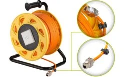Goobay CAT 7A Netzwerk Kabeltrommel 50m -Haus & Outdoor 445028 3159464