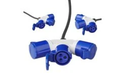 PAT Adapterkabel 150 Cm 3 X 2,5 Mm² Von Schuko Stecker Nach 3 X CEE -Haus & Outdoor 446654 3407639