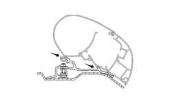 Dometic PR-Adapt Adapter Für Dachmarkisen PR 2000 Und PR 2500 4,0m -Haus & Outdoor 457443 3315962
