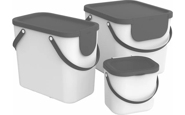 Rotho Albula Recycling Müllsystem 25 Liter Weiß 8 Rotho Albula Recycling Müllsystem 25 Liter Weiß – Bild 6