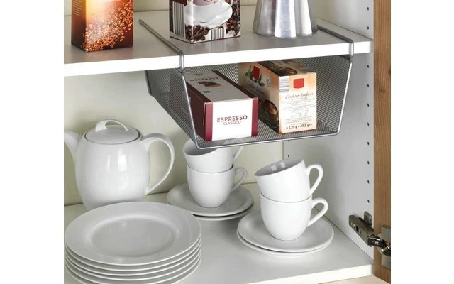 Wenko Regaleinhängekorb 28 X 15 X 27,5 Cm Silber 4 Wenko Regaleinhängekorb 28 X 15 X 27,5 Cm Silber – Bild 2