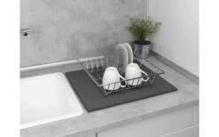 Wenko Mikrofaser Abtropfmatte Miko Grau -Haus & Outdoor 492416 3504791 1