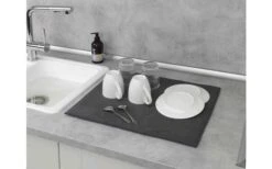 Wenko Mikrofaser Abtropfmatte Miko Grau -Haus & Outdoor 492428 3504797 1