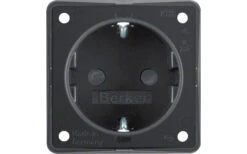 Berker Integro Steckdose Schutzkontakt Mit Erhöhtem Berührungsschutz Schwarz Matt -Haus & Outdoor 494910 3341750