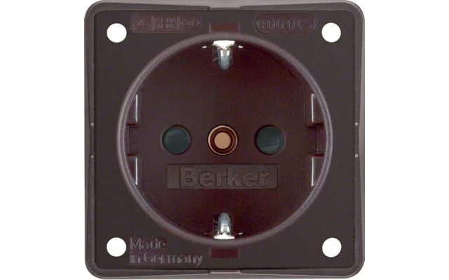 Berker Integro Steckdose Schutzkontakt 3-Pol Mit Erhöhtem Berührungsschutz Braun Matt 5 Berker Integro Steckdose Schutzkontakt 3-Pol Mit Erhöhtem Berührungsschutz Braun Matt – Bild 3