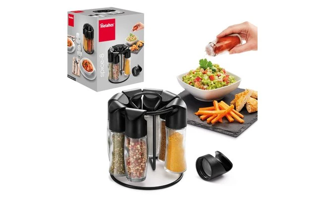 Metaltex Spice-8 Gewürzständer Schwarz 3 Metaltex Spice-8 Gewürzständer Schwarz