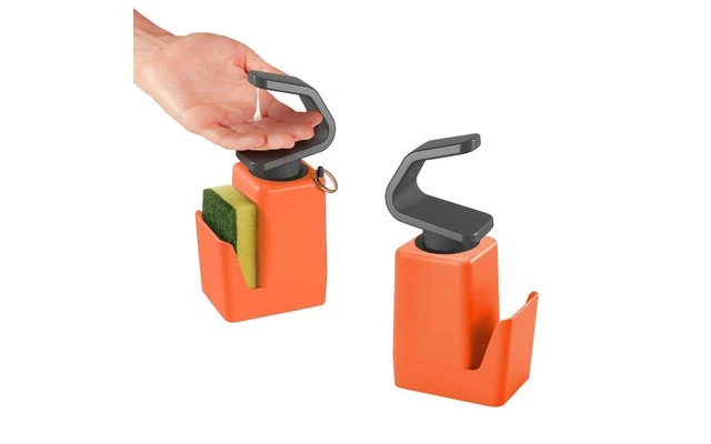 Metaltex Soap Tex Seifenspender 400 Ml Inkl. Schwamm Und Ringhalter Orange 8 Metaltex Soap Tex Seifenspender 400 Ml Inkl. Schwamm Und Ringhalter Orange – Bild 6