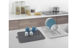 Metaltex Dry-Tex 2-in-1 Abtropfgestell Mit Microfasermatte Schwarz -Haus & Outdoor 497516 3367496 1