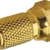 Schwaiger F-Aufdrehstecker (Ø 7 Mm) Vergoldet 1 Stück -Haus & Outdoor 501686 3318131