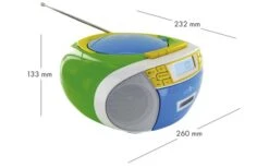 Schwaiger FM/CD/Kassette Boombox Tragbarer CD-Player, Bunt -Haus & Outdoor 503318 3326744 1