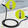Goobay DAT USB-C Auf USB-A Textilkabel 0,5 M -Haus & Outdoor 509712 3331833