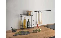 Metaltex Balsamico LAVA Gewürzregal 2 Etagen Schwarz -Haus & Outdoor 526592 3405843