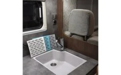 Pufz Schwedisches Geschirrtuch Wohnwagen Muster Türkis -Haus & Outdoor 553627 3623248