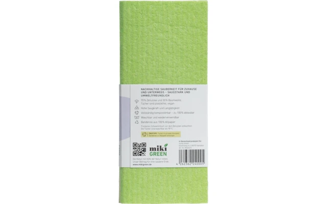 MikiGREEN Öko.Schwamm.Tücher 2er-Pack 5 MikiGREEN Öko.Schwamm.Tücher 2er-Pack – Bild 3