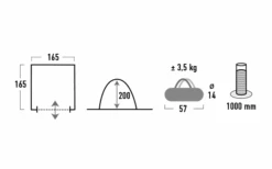 High Peak Mehrzweckzelt Lido -Haus & Outdoor 615331 4452195