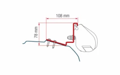 Fiamma Markisenadapter-Kit Ford Custom Cap Coast/Capland/Caplife - Deep B