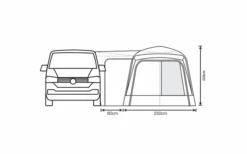 Outdoor Revolution Cayman Midi Air Vorzelt Low 180 Bis 210 Cm -Haus & Outdoor 633251 4431479