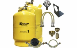 Gaslow LPG Doppelzylinder-Kit Mit Einfüllstutzen Und Stutzenhalterung 6 Kg Und 11 Kg