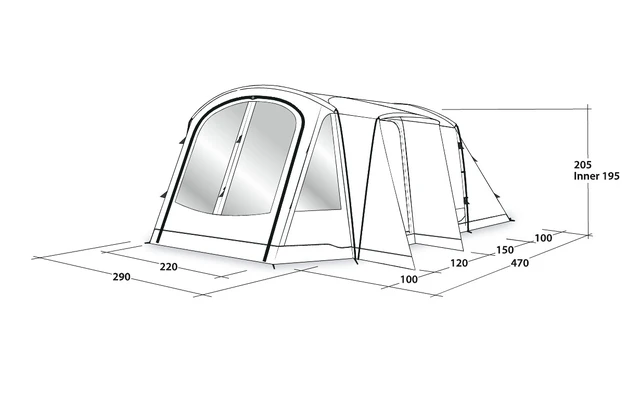 Outwell Nevada 4PE Tunnelzelt 4 Outwell Nevada 4PE Tunnelzelt – Bild 2