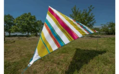 Bent Zip-Canvas Single Verbindbares Sonnensegel 250 X 250 X 250 Cm Limette Gestreift Karibik -Haus & Outdoor 691805 4862594