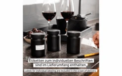 Silwy® Feinkost-Magnetgläser WHITE & CLASSY (192 Ml) 3er-Set Inkl. Metallleiste -Haus & Outdoor 693332 4711811