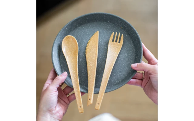 Koziol Rio Besteckset 3 Teilig Nature Desert Sand 4 Koziol Rio Besteckset 3 Teilig Nature Desert Sand – Bild 2