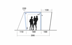 Outwell Jonesville 290 SA Flex Busvorzelt + ONS Leuchtelement-Set Bundle -Haus & Outdoor 748541 5008487