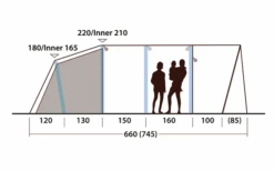 Outwell Hayward Lake 6ATC Aufblasbares Tunnelzelt 6 Personen -Haus & Outdoor 789692 5207240