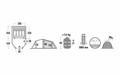 High Peak Zelt Goshawk 4 Tunnelzelt -Haus & Outdoor 803042 5244845