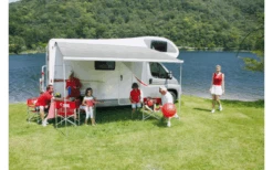 Fiamma F45s 260 Markise Gehäusefarbe Polar White Tuchfarbe Royal Grey 260 Cm -Haus & Outdoor 811757 5283851