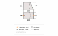 Vango Tall Annex Elements ProShield Anbau Für Balletto & Tuscany -Haus & Outdoor 822404 5321627