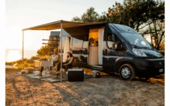 Fiamma F80s Ducato 320 Markise Gehäusefarbe Deep Black Tuchfarbe Royal Grey 320 Cm -Haus & Outdoor 822710 5315042