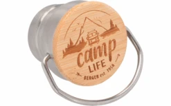 Camplife Edelstahlflasche Mit Bambusdeckel 350 Ml -Haus & Outdoor 823796 5322374